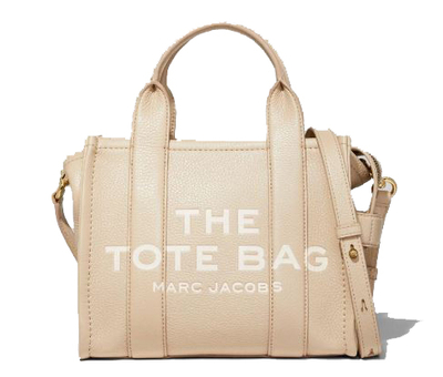The tote bag leather mediano beige